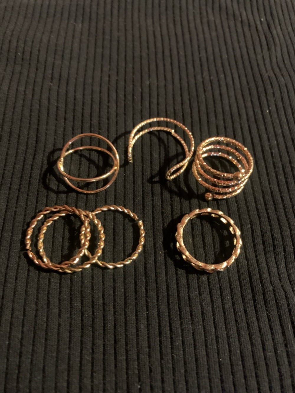 Gold-Tone Stacking Rings Set - Women Jewelry
